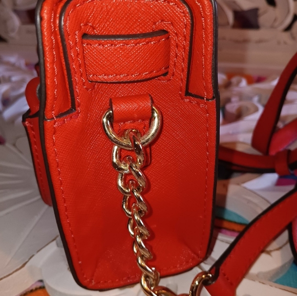 BEAUTIFUL! MICHAEL KORS SAFFIANO LEATHER MINI HAMILTON CROSSBODY BAG NWOT! - Picture 4 of 7